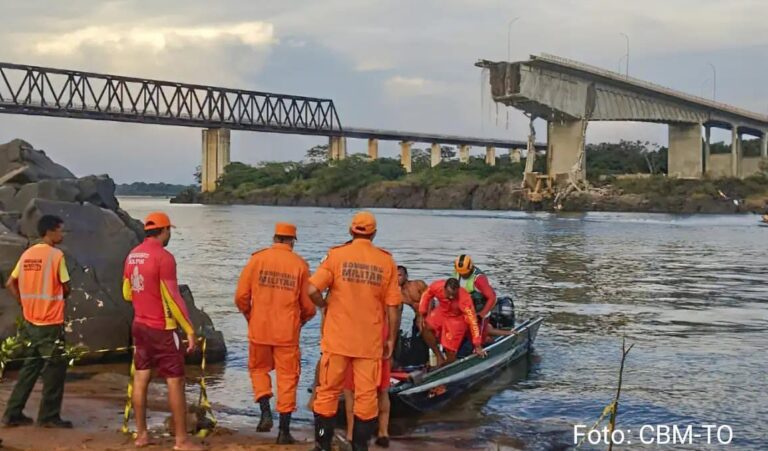 Resultados das análises da água do Rio Tocantins após desabamento da Ponte Juscelino Kubitschek de Oliveira