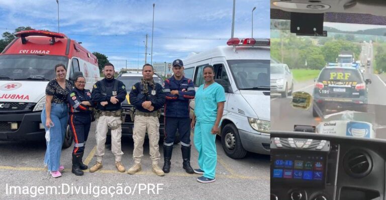 PRF Realiza Escolta para Ambulância com Gestante de Gêmeos em Trabalho de Parto PRF Realiza Escolta para Ambulância com Gestante de Gêmeos em Trabalho de Parto